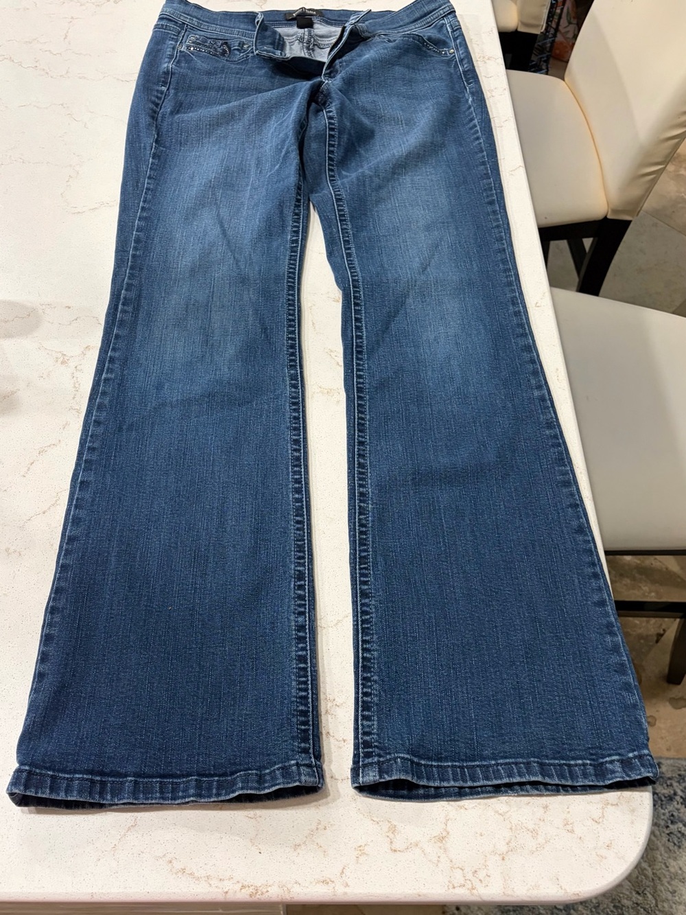 White House Black Market Women's Blue Boot Cut Jeans